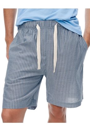 Pijama Regular Manga Corta Azul Con Rayas Hombre Azul