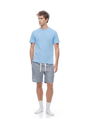 Pijama Regular Manga Corta Azul Con Rayas Hombre Azul