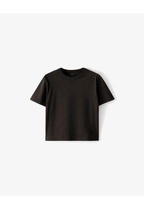 Camiseta Manga Corta Oversize Algodón Café Hombre Cafe