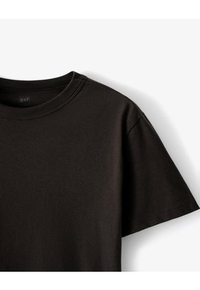 Camiseta Manga Corta Oversize Algodón Café Hombre Cafe