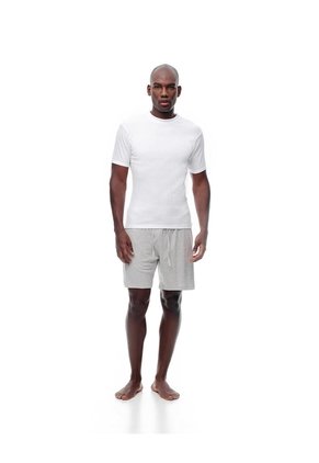 Camiseta Slim Rib Algodón Blanca Hombre Blanco