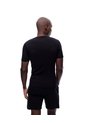 Camiseta Slim Rib Algodón Negra Hombre Negro de Gef