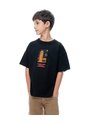Camiseta Regular Manga Corta Negra Niño Negro de Gef