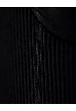 Camiseta Slim Rib Algodón Negra Hombre Negro