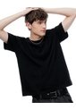 Camiseta Regular Manga Corta Negra Hombre Negro de Gef