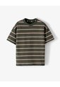 Camiseta Regular Manga Corta Verde Rayas Niño Verde de Gef
