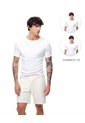Camiseta Slim Algodón X2unds Blanca Hombre Blanco de Gef