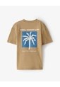 Camiseta Regular Algodón Habana Estampada Niño Marron de Gef