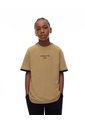 Camiseta Oversize Algodón Habana Estampada Niño Marron de Gef