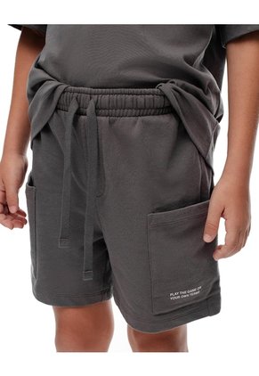 Conjunto Camiseta + Bermuda Gris Niño Gris
