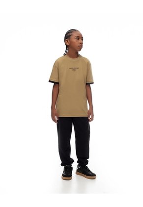 Camiseta Oversize Algodón Habana Estampada Niño Marron
