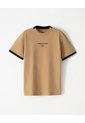 Camiseta Oversize Algodón Habana Estampada Niño Marron de Gef