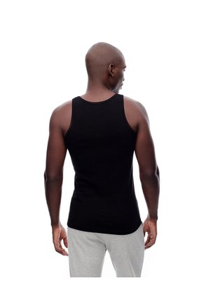 Camisilla Slim Algodón X2unds Negra Hombre Negro