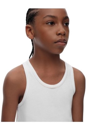 Camisilla Slim Algodón X2unds Blanca Niño Blanco