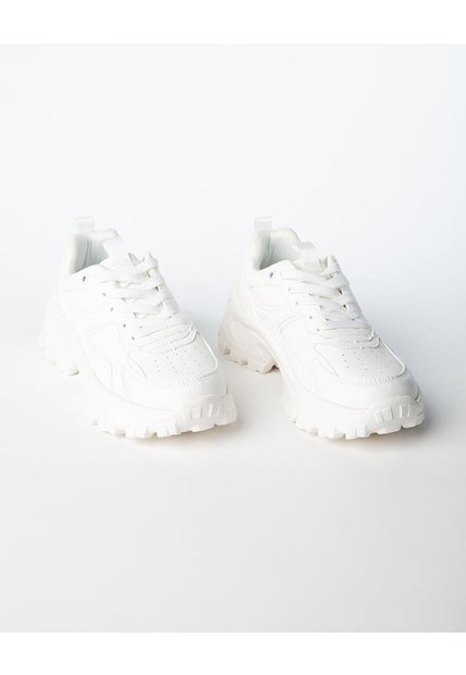 Tenis Tipo Chunky Blancos Niña Blanco