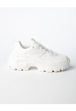 Tenis Tipo Chunky Blancos Niña Blanco