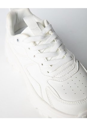 Tenis Tipo Chunky Blancos Niña Blanco