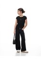 Jean Wide Leg Tiro Medio Brillos Negro Niña Azul de Gef