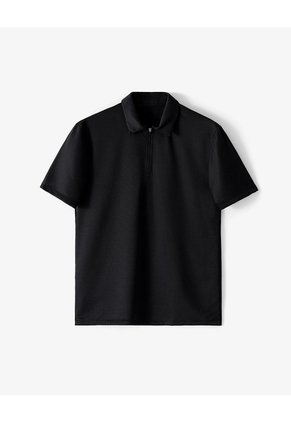Polo Deportiva Secado Rápido Negro Hombre Negro