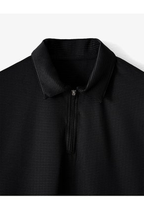 Polo Deportiva Secado Rápido Negro Hombre Negro