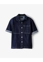Camisa Manga Corta Regular Denim índigo Oscuro Niño Azul Oscuro de Gef
