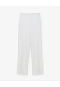 Pantalón Regular Tiro Medio Blanco Mujer Blanco de Gef