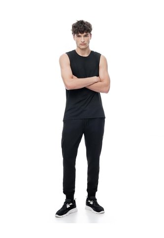 Jogger Relaxed Tiro Medio Negro Hombre Negro Gef