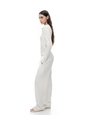 Pantalón Regular Tiro Medio Blanco Mujer Blanco de Gef