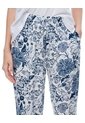 Pantalón Relaxed Tiro Medio Azul Estampado Mujer Azul de Gef