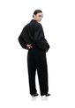 Pantalón Loose Tiro Medio Negro Mujer Negro de Gef