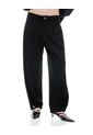 Pantalón Loose Tiro Medio Negro Mujer Negro de Gef