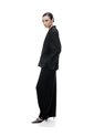 Pantalón Loose Tiro Medio Negro Mujer Negro de Gef