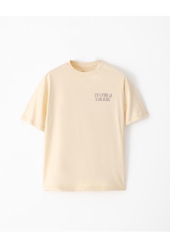 Camiseta Regular Algodón Amarilla Estampada Hombre Amarillo Gef