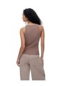 Camiseta Esqueleto Slim Rib Algodón Café Mujer Cafe de Gef