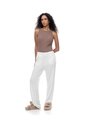 Camiseta Esqueleto Slim Rib Algodón Café Mujer Cafe de Gef
