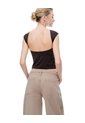 Pantalón Wide Leg Tiro Medio En Drill Café Mujer Cafe de Gef