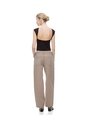 Pantalón Wide Leg Tiro Medio En Drill Café Mujer Cafe de Gef