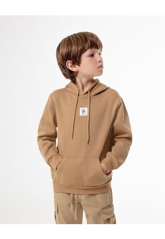 Buzo Tipo Hoddie Habano Niño Marron Gef