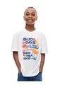 Camiseta Regular Manga Corta Blanca Niña Blanco de Gef