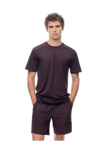 Camiseta Deportiva Control Humedad Morado Hombre Purpura Gef