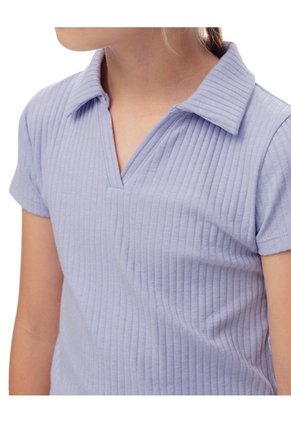Polo Slim Tejido De Punto Lavanda Niña Lila