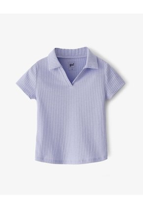 Polo Slim Tejido De Punto Lavanda Niña Lila