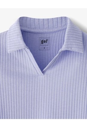 Polo Slim Tejido De Punto Lavanda Niña Lila