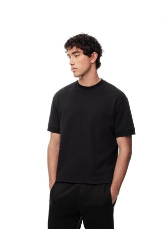 Camiseta Oversized Manga Corta Negra Hombre Negro Gef