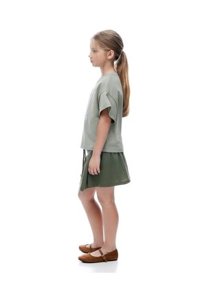 Falda Corto Tiro Medio Verde Niña Verde
