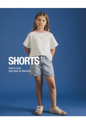 Short Pantaloneta índigo Medio Niña Azul Oscuro
