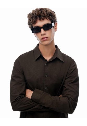 Camisa Regular Manga Larga Chocolate Hombre Chocolate Gef