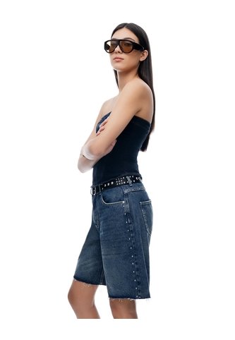 Bermuda Loose índigo Oscuro Mujer Azul Oscuro Gef