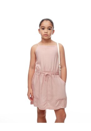Vestido Corto Rosado Niña Rosa
