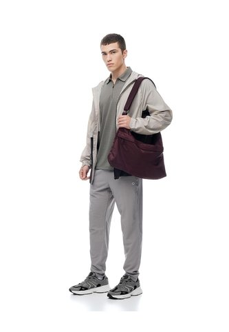 Jogger Relaxed Tiro Medio Taupe Hombre Marron Claro Gef